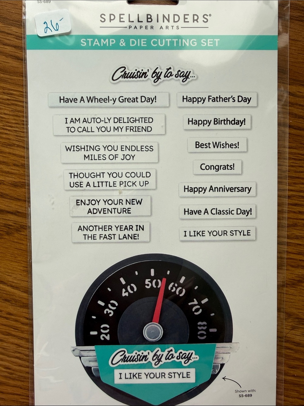 Spellbinders 'Cruisin' Sentiments' Stamp & Die Set